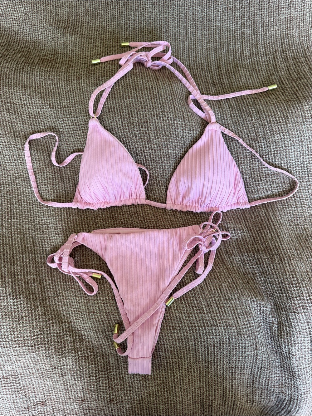Monday Swimwear bikini Set in Cherry Blossom Matte Rib - Picture 5 of 5